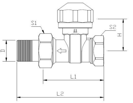 dimensions thermostatic valve
