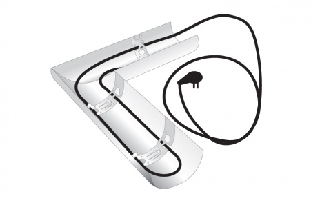 MAGNUM Heating Kit cablu degivrare jgheaburi/burlane (30 W/m) stecher si termostat ,cablu putere constanta MHC30 300 Watt / 10 m. / 230 Volt